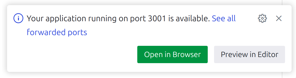 Port forwarding notification
